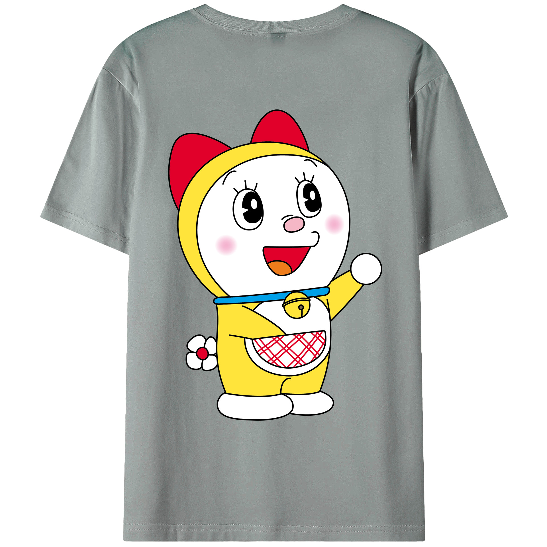 （画像用） ドラえもん ドラミ Doraemon Dorami 綿100％ メンズ半袖Tシャツ（バックプリント） 通気性